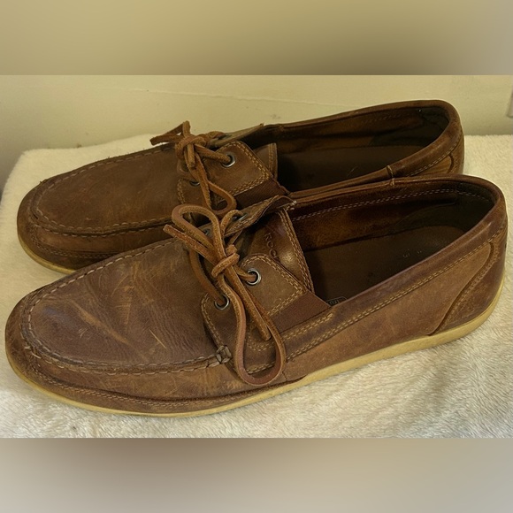 MEN’S ROCKPORT LEATHER BOAT SHOES - Picture 2 of 9